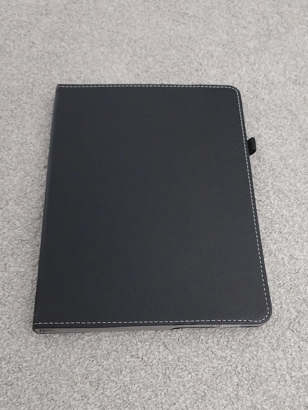 Black Tablet Folio Case with Pen Loop - Black